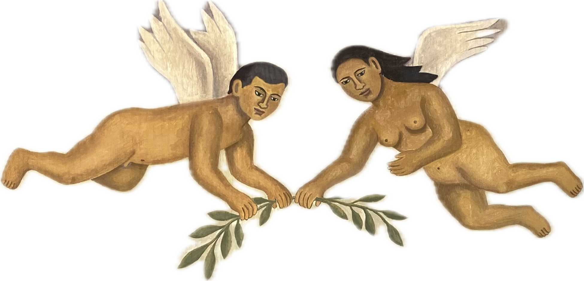 Querubines frente a la mesa